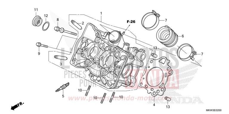 CULASSE von NC750X DCT PEARL GLARE WHITE (NHB53) von 2021